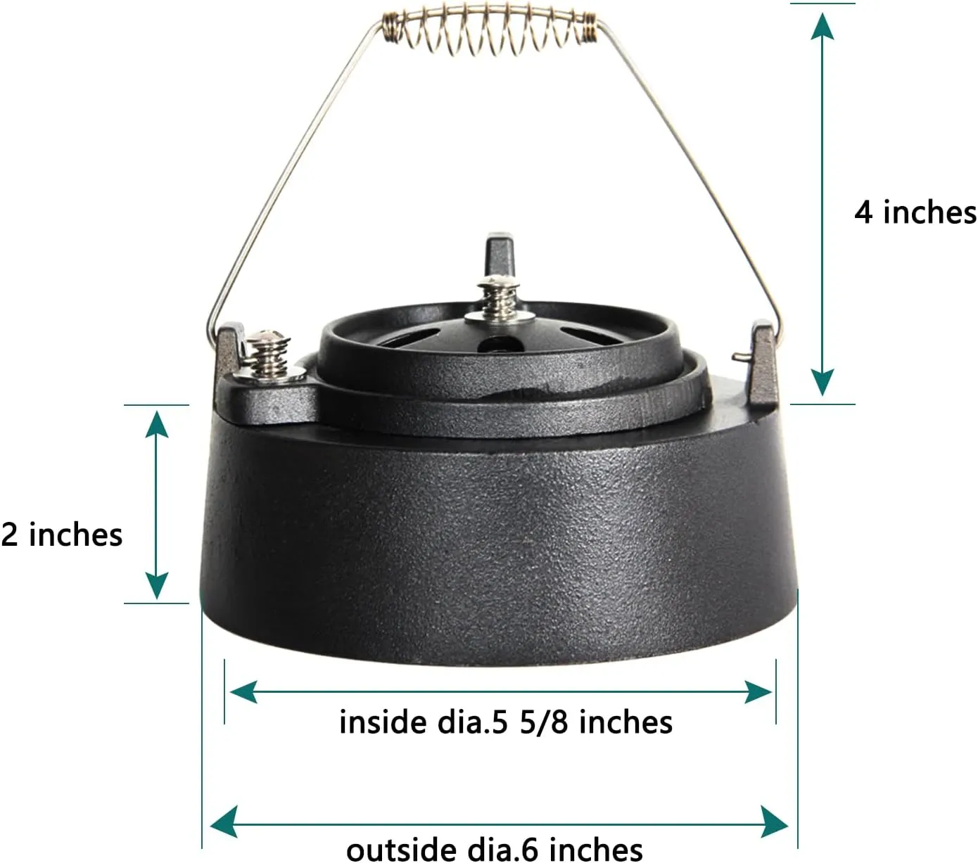 KAMaster Cast Iron Chimney Cap for Daisy Wheel Large&Medium Big Green Egg Grill Dual Function Metal Top with Slide Draft Top Damper Cap Kamado Accessories Vented Cap Grill Replacement Parts