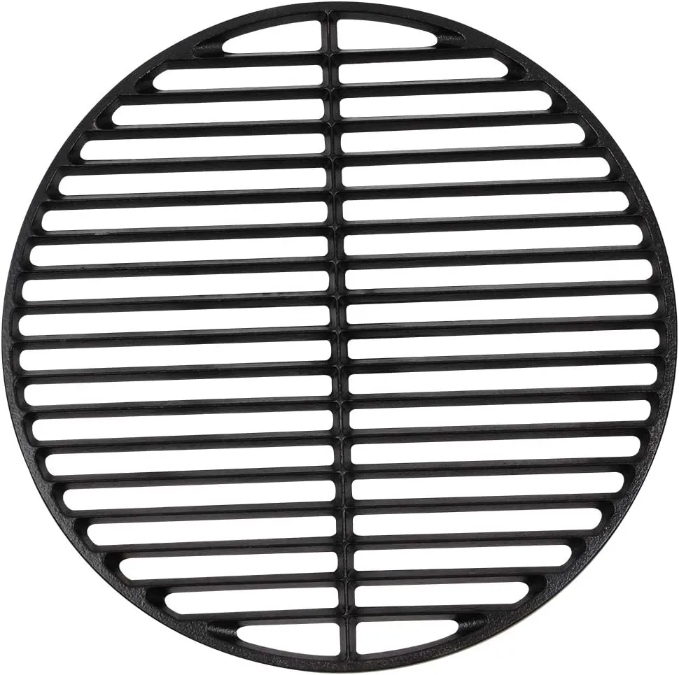 KAMaster Cast Iron Cooking Grids Grates for Medium Big Green Egg Charcoal Grill Egg Grate Round Grill Grate (15.5"-Fit Medium GRILL)