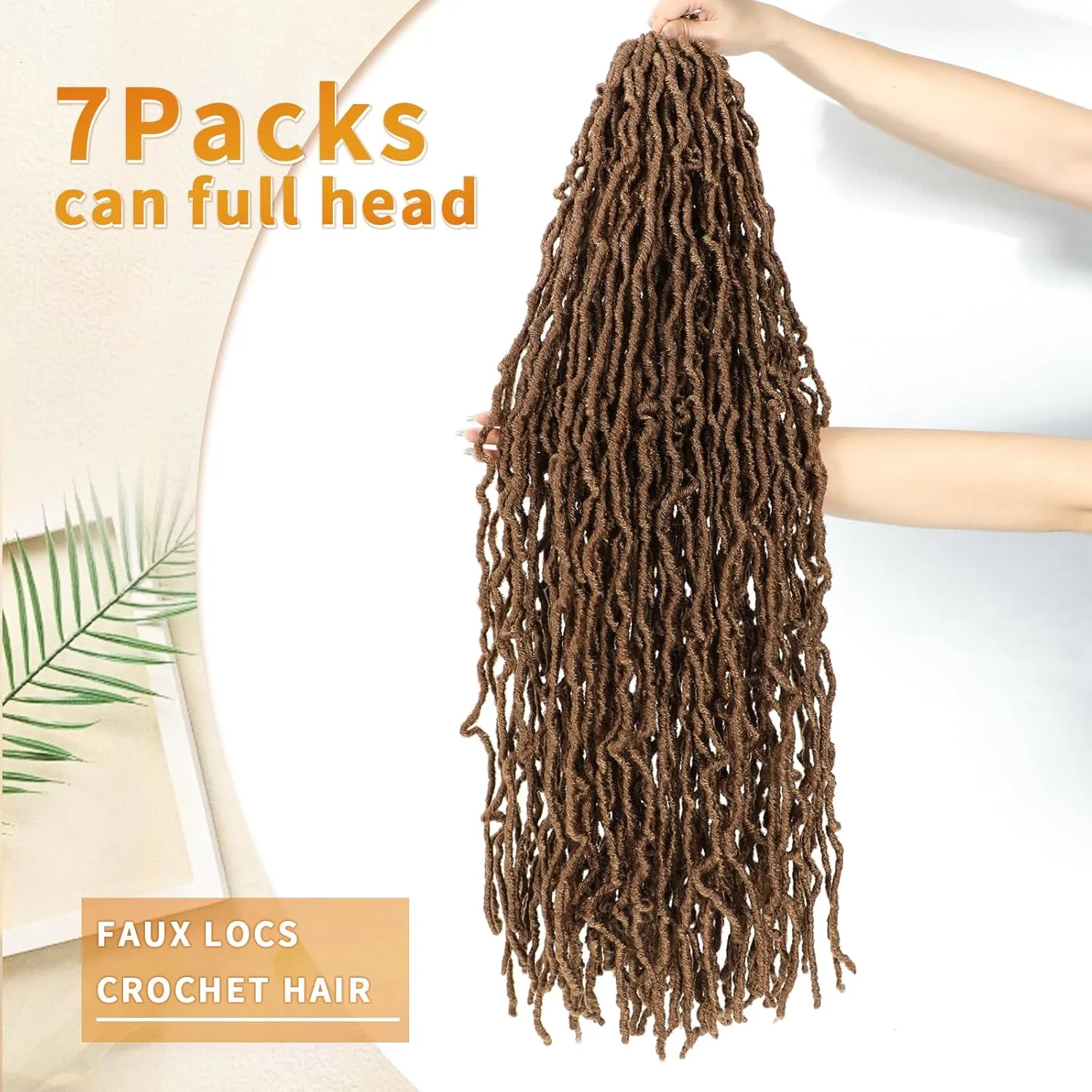 Karida Faux Locs Crochet Hair 30 Inch, 7 Packs Soft Locs Crochet Hair For Black Women Pre Looped, Crochet Locs Long Soft Locs Crochet Hair (27#, 30 Inch (Pack of 7))