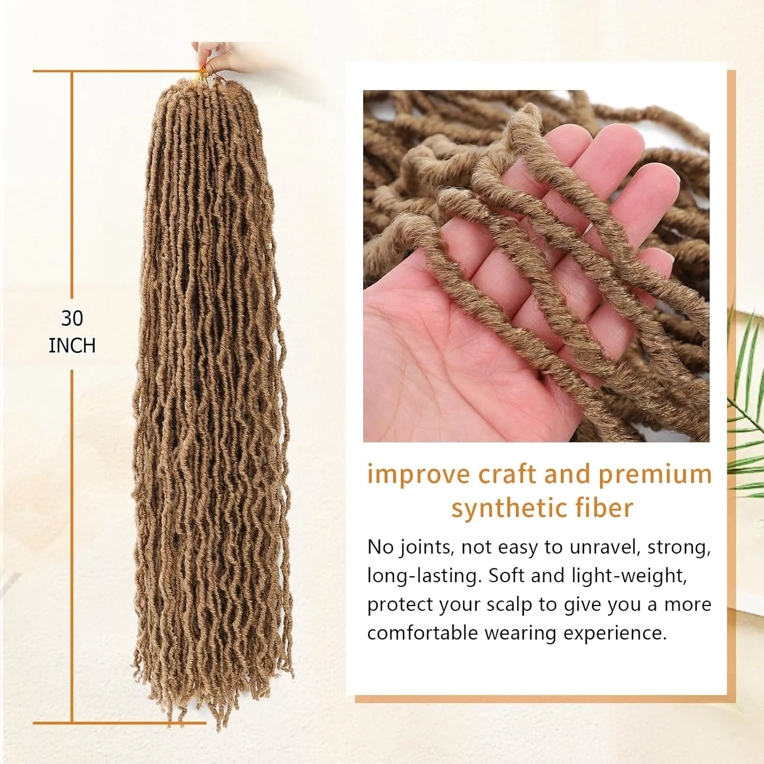 Karida Faux Locs Crochet Hair 30 Inch, 7 Packs Soft Locs Crochet Hair For Black Women Pre Looped, Crochet Locs Long Soft Locs Crochet Hair (27#, 30 Inch (Pack of 7))
