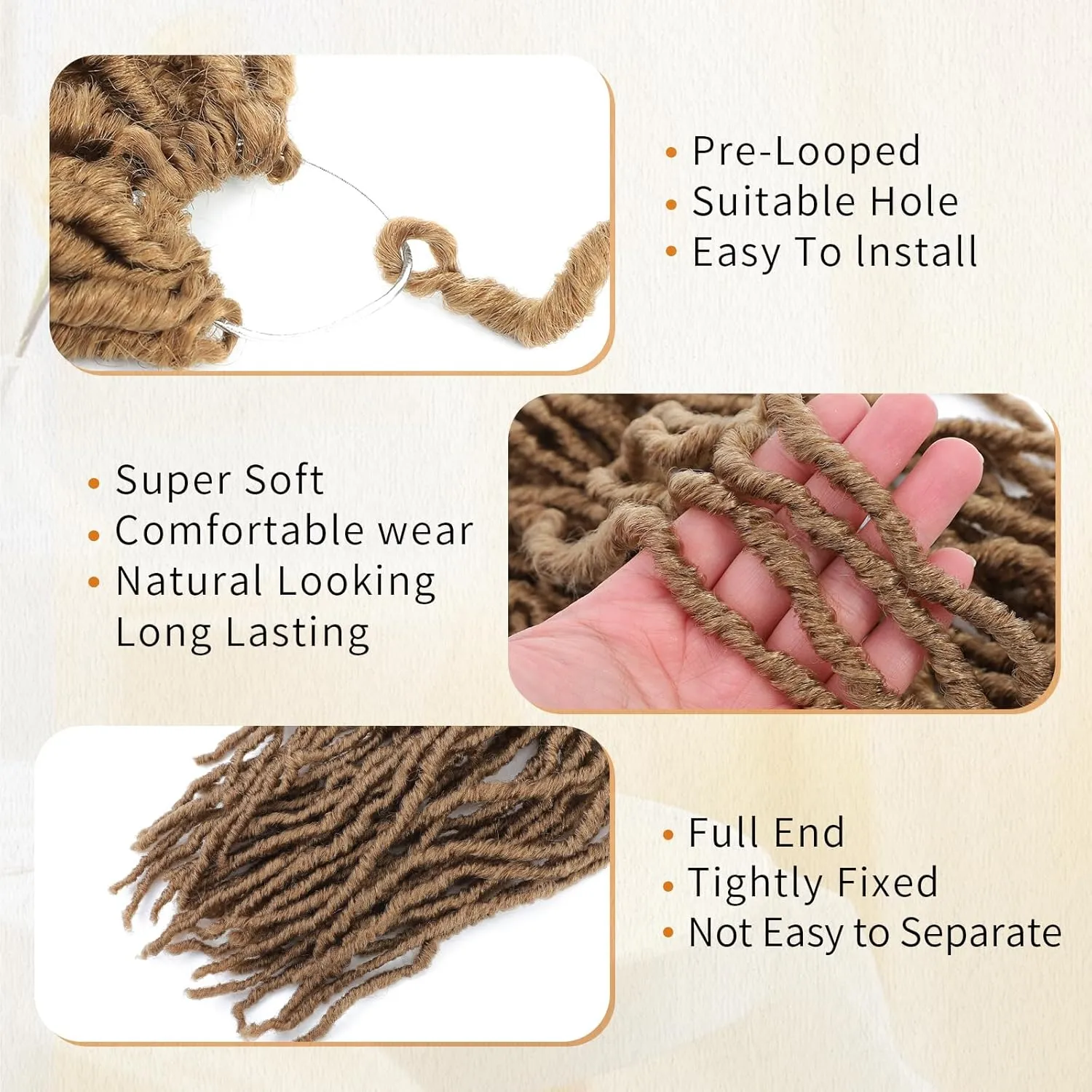 Karida Faux Locs Crochet Hair 30 Inch, 7 Packs Soft Locs Crochet Hair For Black Women Pre Looped, Crochet Locs Long Soft Locs Crochet Hair (27#, 30 Inch (Pack of 7))