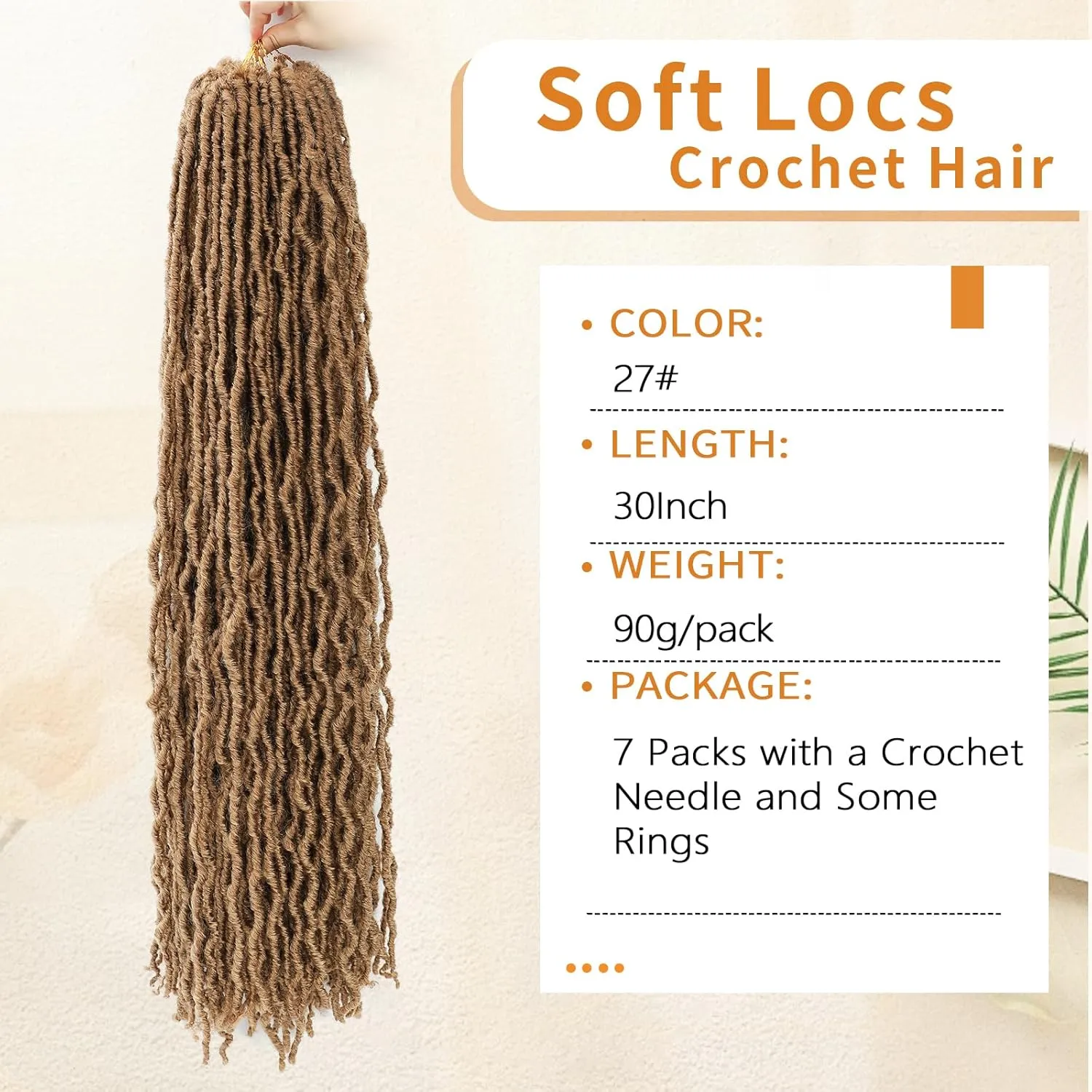 Karida Faux Locs Crochet Hair 30 Inch, 7 Packs Soft Locs Crochet Hair For Black Women Pre Looped, Crochet Locs Long Soft Locs Crochet Hair (27#, 30 Inch (Pack of 7))