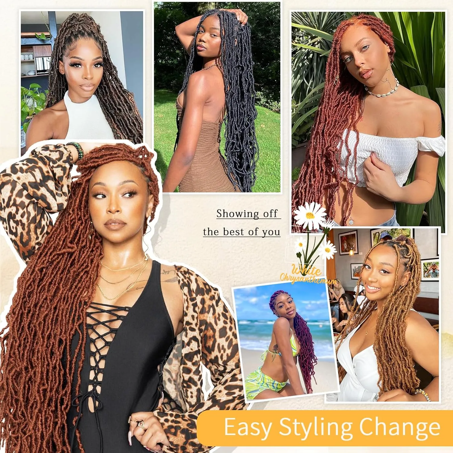 Karida Faux Locs Crochet Hair 30 Inch, 7 Packs Soft Locs Crochet Hair For Black Women Pre Looped, Crochet Locs Long Soft Locs Crochet Hair (27#, 30 Inch (Pack of 7))