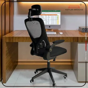Kepler Brooks Insignia High Back Mesh Office Chair (Black)