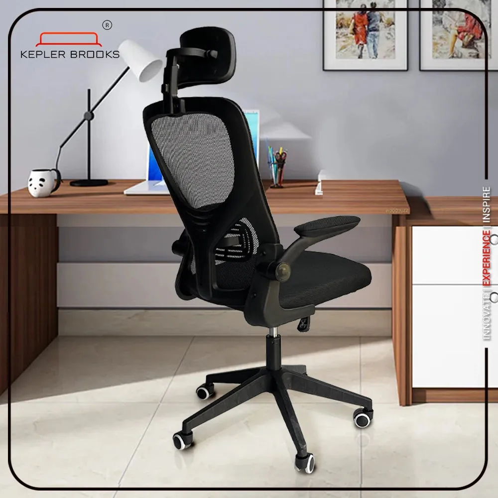 Kepler Brooks Insignia High Back Mesh Office Chair (Black)