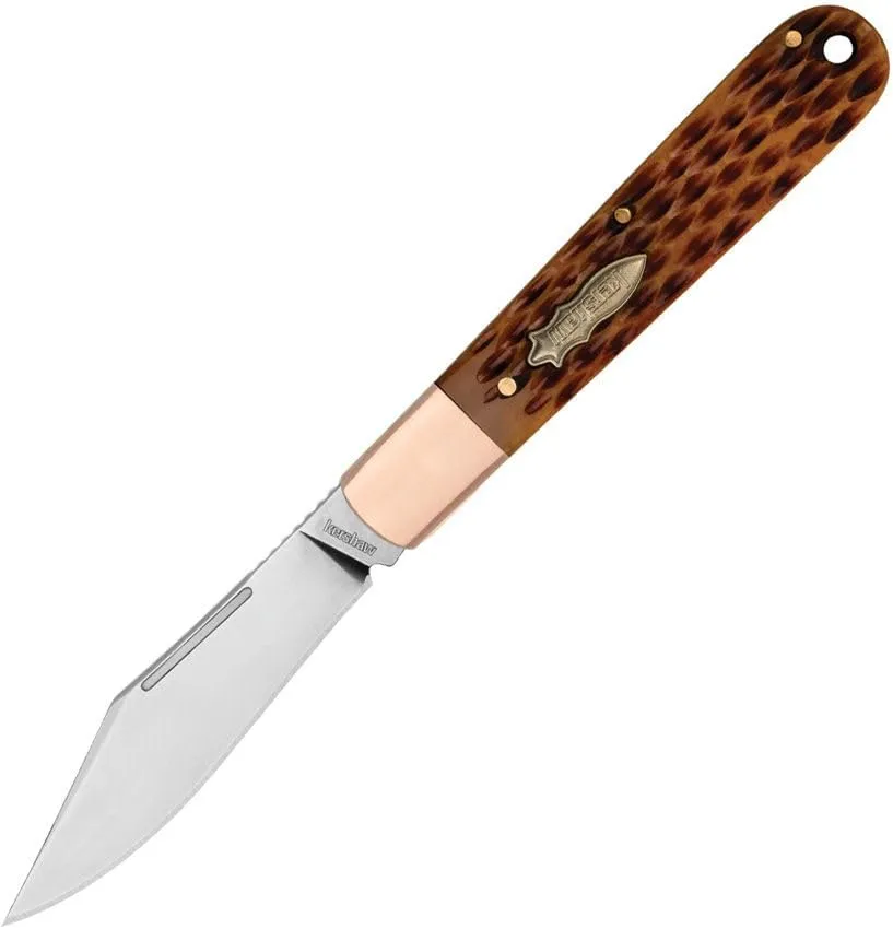 Kershaw Culpepper Exclusive Jig Bone Brown Slipjoint, Taschenmesser aus D2 Stahl Taschenmesser