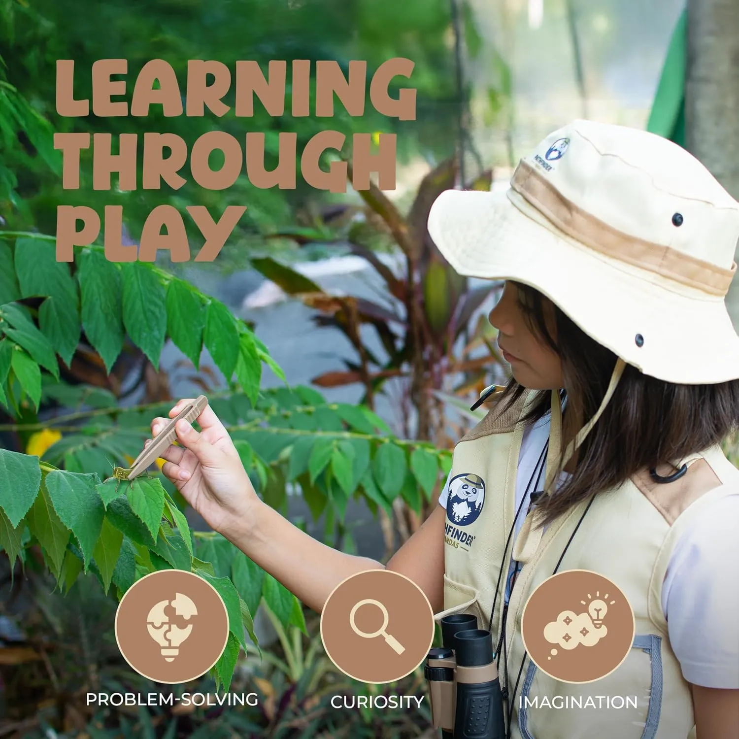 Kids Bug Catching Kit - Complete Explorer Kit with Safari Vest, Hat & More - Cute Dress-Up Safari Costume, or Zoo Keeper - Outdoor Explorer Set & Bug Toys for 3-12 Year Old Boys Girls   Adventure Book