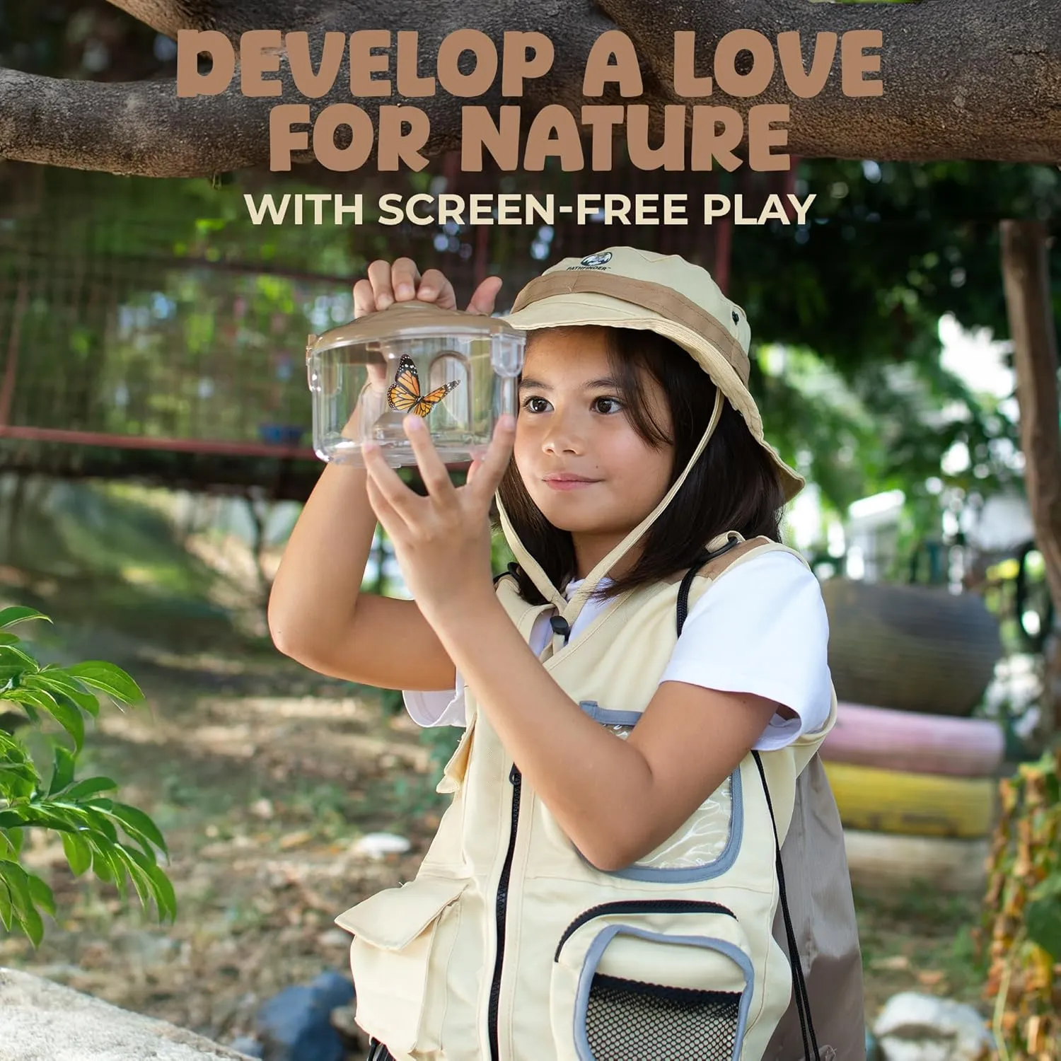 Kids Bug Catching Kit - Complete Explorer Kit with Safari Vest, Hat & More - Cute Dress-Up Safari Costume, or Zoo Keeper - Outdoor Explorer Set & Bug Toys for 3-12 Year Old Boys Girls   Adventure Book
