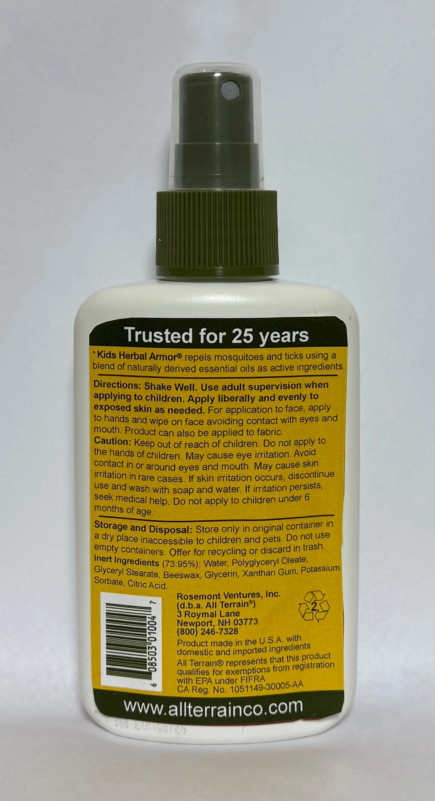 Kids Herbal Armor® Insect Repellent, Pump Spray