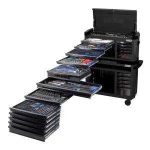 Kincrome 551Pce 22 Drawer Extra-Wide 1/4, 3/8 & 1/2" Drive Black Series Contour Tool Workshop P1810MB *Discontinued*