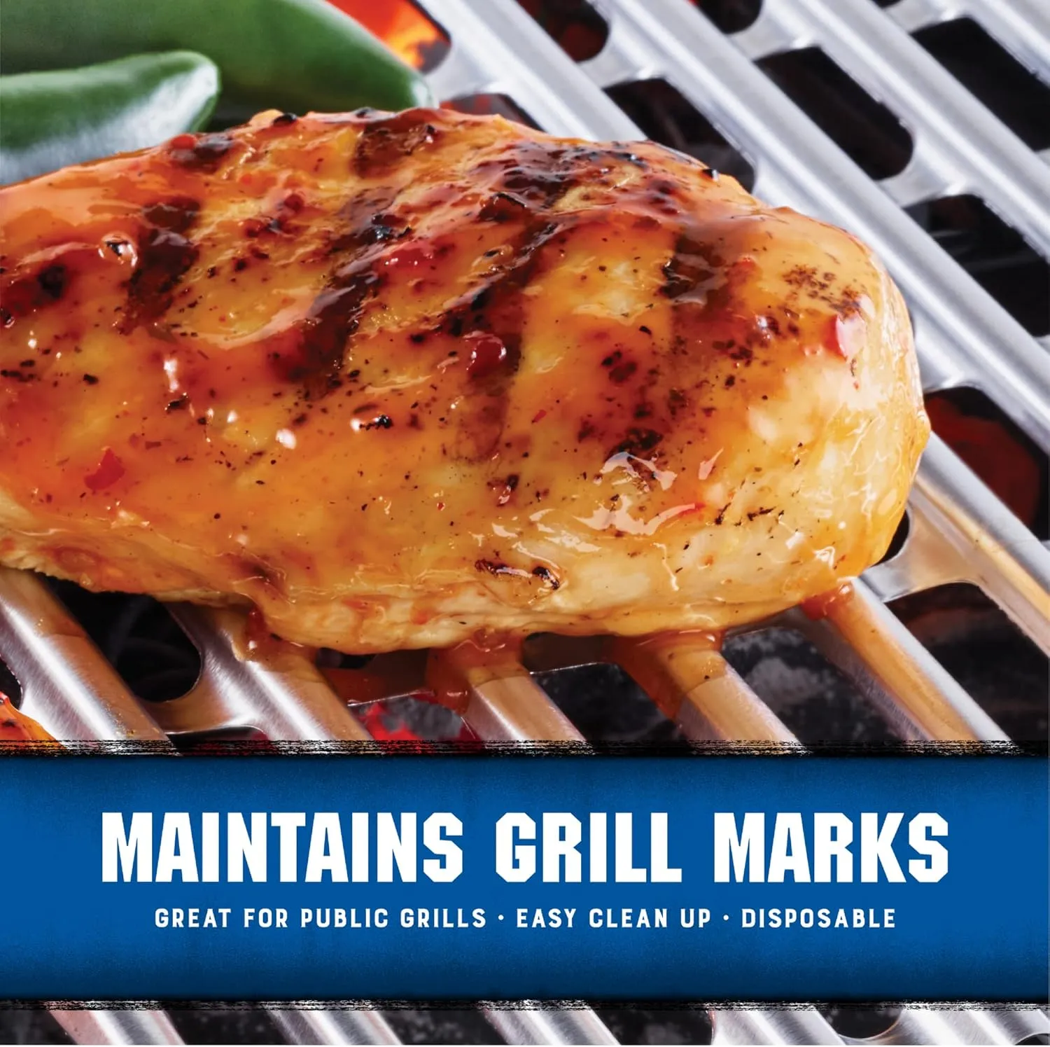 Kingsford Heavy Duty Aluminum Grill Liners | Heavy Duty Grill Liners | Disposable Grilling Liners Prevent Food from Falling Through Grill Grates, 48 Count,Silver