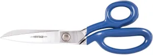 Klein Tools 211H Scissors, Bent Trimmer, Knife Edge, Blue Coated, Made in USA, 11-1/2-Inch