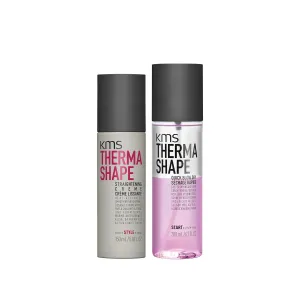 KMS THERMASHAPE Straightening Blow Dry Crème, 5 oz THERMASHAPE Quick Blow Dry Spray for Full, Natural Blow Outs 6.7 oz