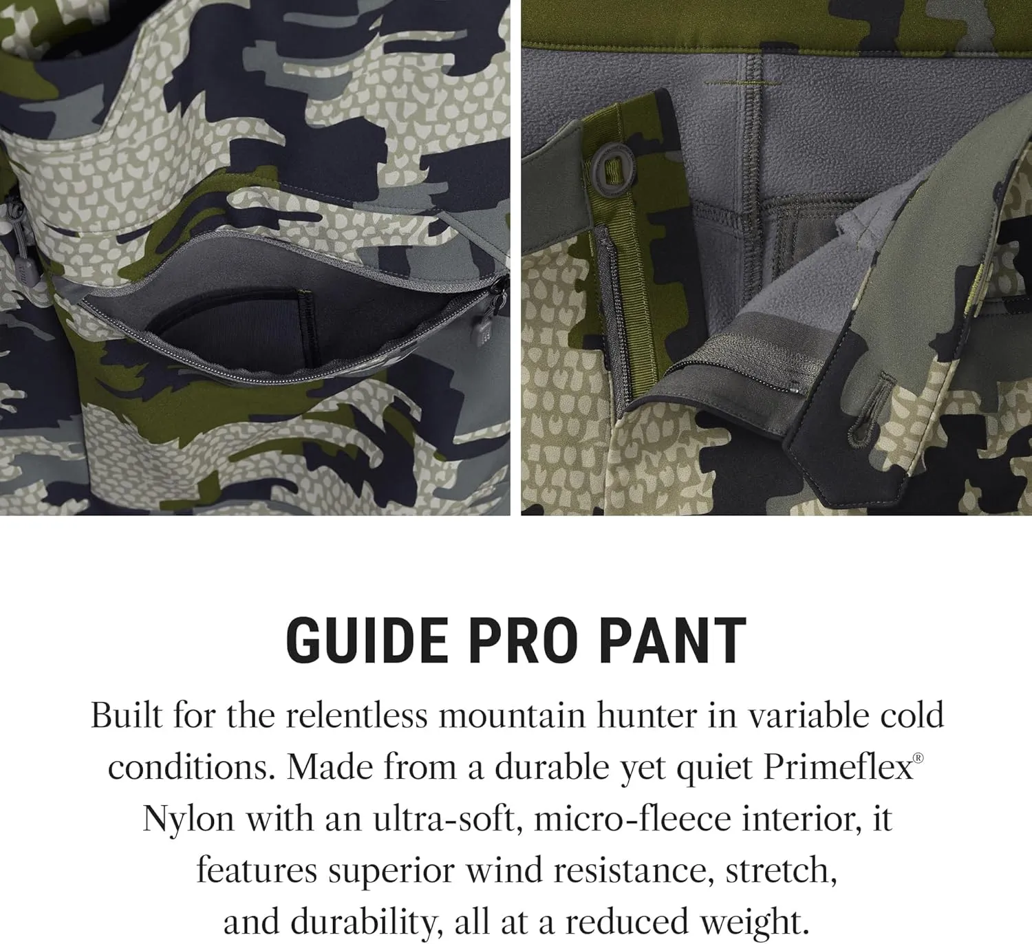 KUIU Guide Pro Pant - Wind-Resistant, Articulated Fit, Durable Soft-Shell for Cold Weather Mountain Hunting