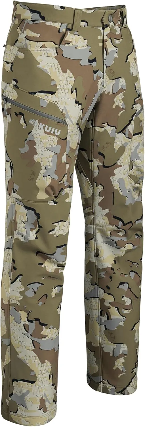KUIU Guide Pro Pant - Wind-Resistant, Articulated Fit, Durable Soft-Shell for Cold Weather Mountain Hunting