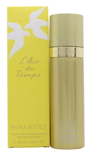 L'Air Du Temps By Nina Ricci For Women. Perfumed Deodorant Spray 3.3 Oz.