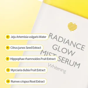 LALACHUU Glow Mist Serum – Hydrating & Soothing Face Mist Artemisia, Centella Asiatica, Evening Primrose, Korean Skin Care, Made in Korea, for Sensitive Skin (Radiance, 3.38 oz)