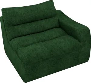 Lazy Floor Sofa Ergonomic Lounge Chair with Right Arm, Comfortable Beanbag Design, Living Room Bedroom Office Use, Green
