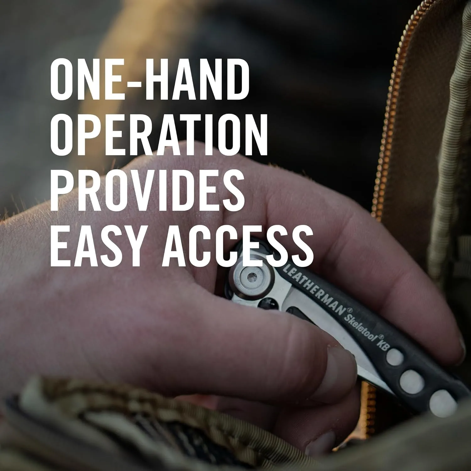 LEATHERMAN, Skeletool KB Pocketknife with Straight Edge, Stainless Steel Blade and Bottle Opener, Verdant Green