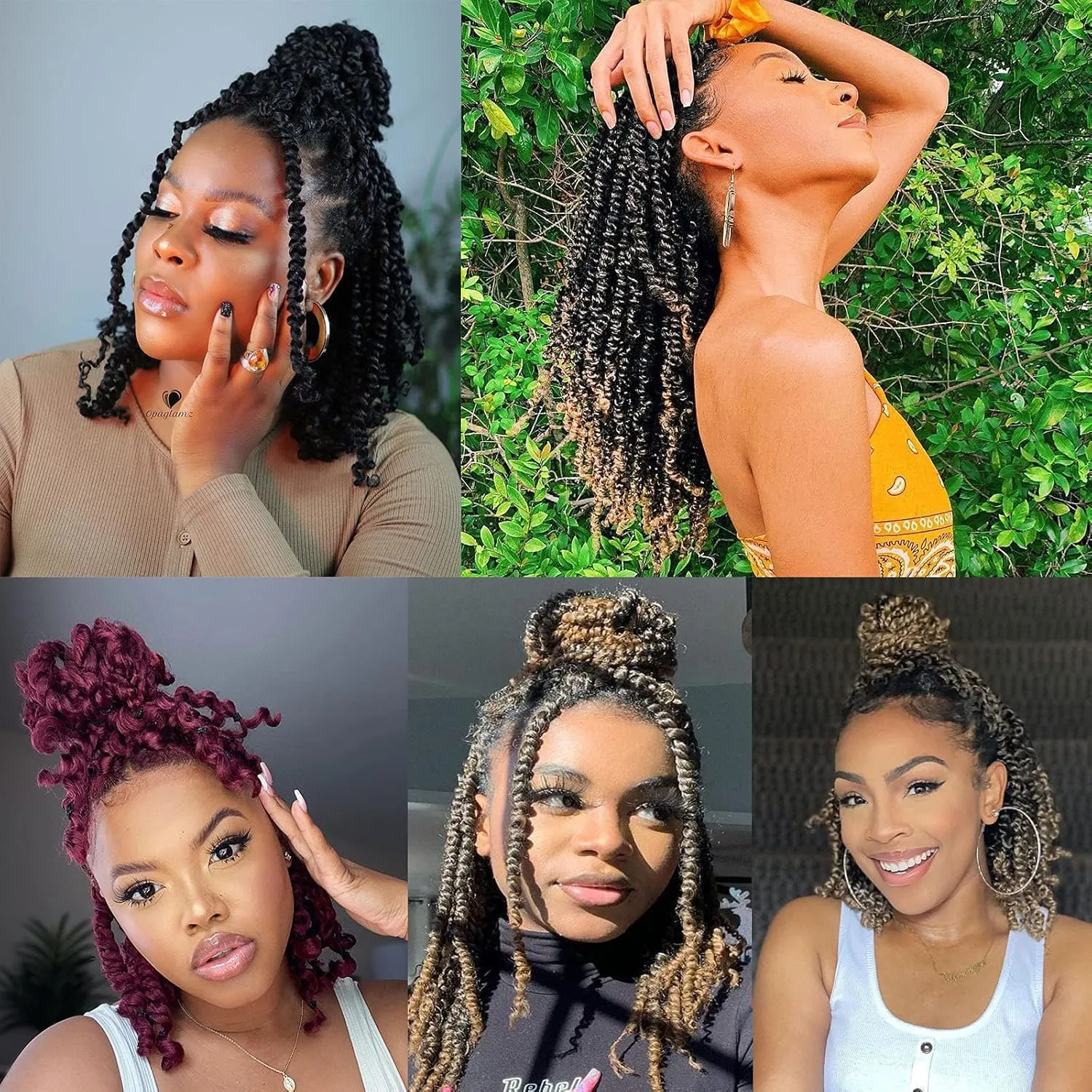 Leeven 10 Inch Pre Twisted Passion Twist Hair 8 Packs Ombre Brown Pre Looped Short Bob Bohemian Braids Hair Extensions for Black Women Bomb Crochet Passion Twists Synthetic Hair 12 Strands/Pack #T30