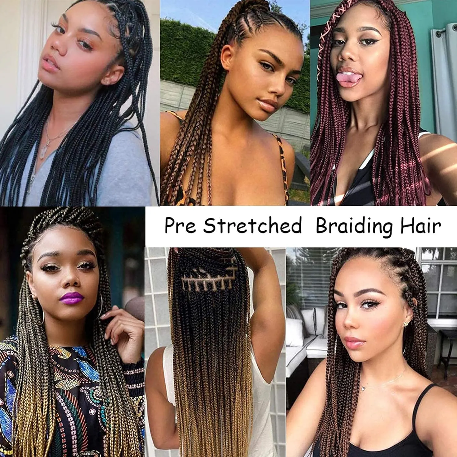 Liang Dian Pre Stretched Braiding Hair Burgundy red 30 Inch 8 Packs Synthetic Crochet Braids Hot Water Setting Professional Soft Yaki Texture Synthetic Hair Extensions(99J)