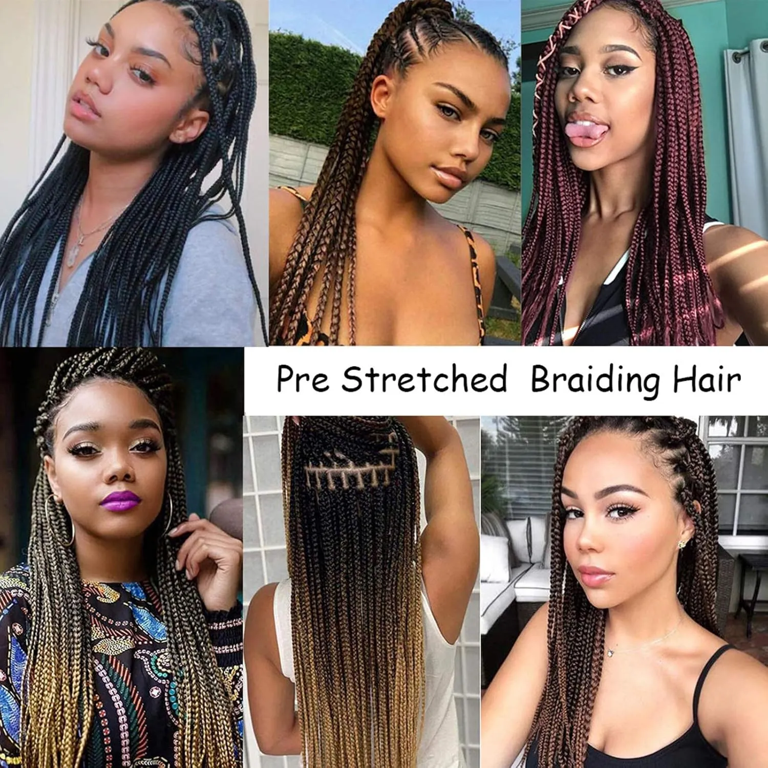 Liang Dian Pre Stretched Braiding Hair Ombre 30 Inch 8 Packs Synthetic Crochet Braids Hot Water Setting Professional Soft Yaki Texture Synthetic Hair Extensions(1B/30)