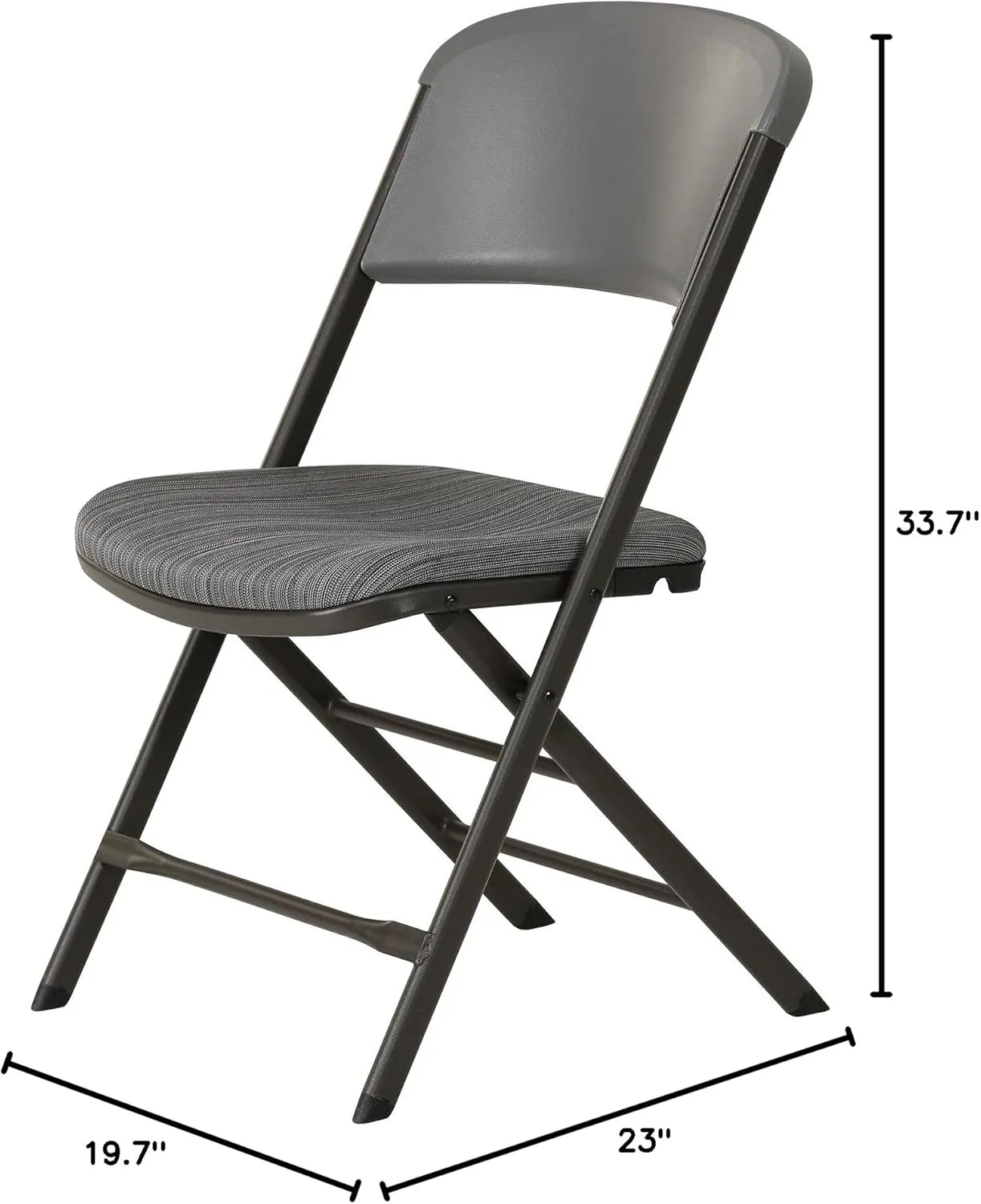 Lifetime Commercial Grade Padded Folding Chairs, 4 Pack, Urban Gray