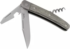 LionSTEEL JACK 3 Folding Knife   Multitool, Clip Point M390 Blade, Bottle Opener, Screwdriver, Corkscrew, Titanium Bolster with Slip Joint, Made in Italy