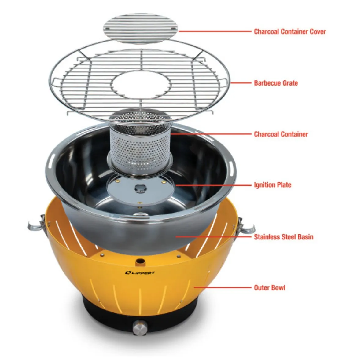 Lippert Components 2021106515 Charcoal Barbeque Grill