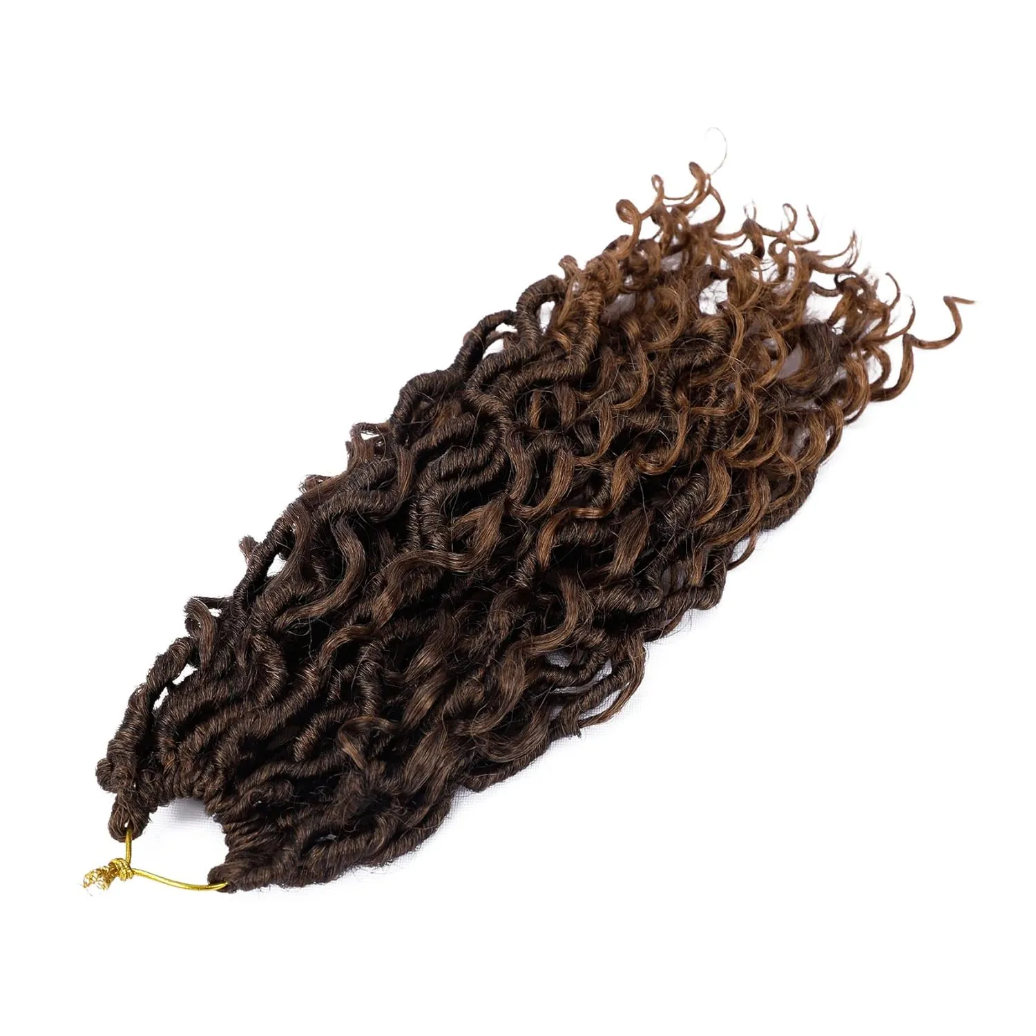 LIYATE Goddess Locs Crochet Hair 10 Inch 6 Packs Faux Locs Crochet Hair for Kids Pre Looped Soft River Locs Crochet Braids with Curly Hair Boho Hippie Locs Synthetic Hair Extensions(T1B/30)