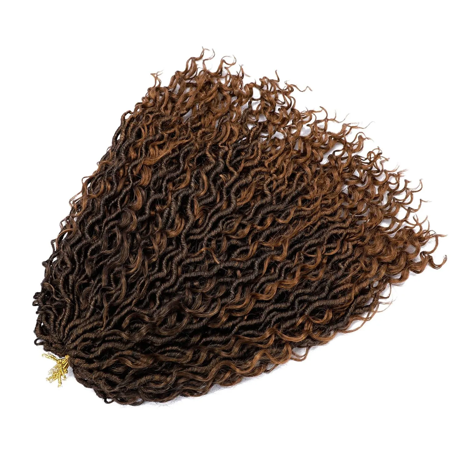 LIYATE Goddess Locs Crochet Hair 10 Inch 6 Packs Faux Locs Crochet Hair for Kids Pre Looped Soft River Locs Crochet Braids with Curly Hair Boho Hippie Locs Synthetic Hair Extensions(T1B/30)
