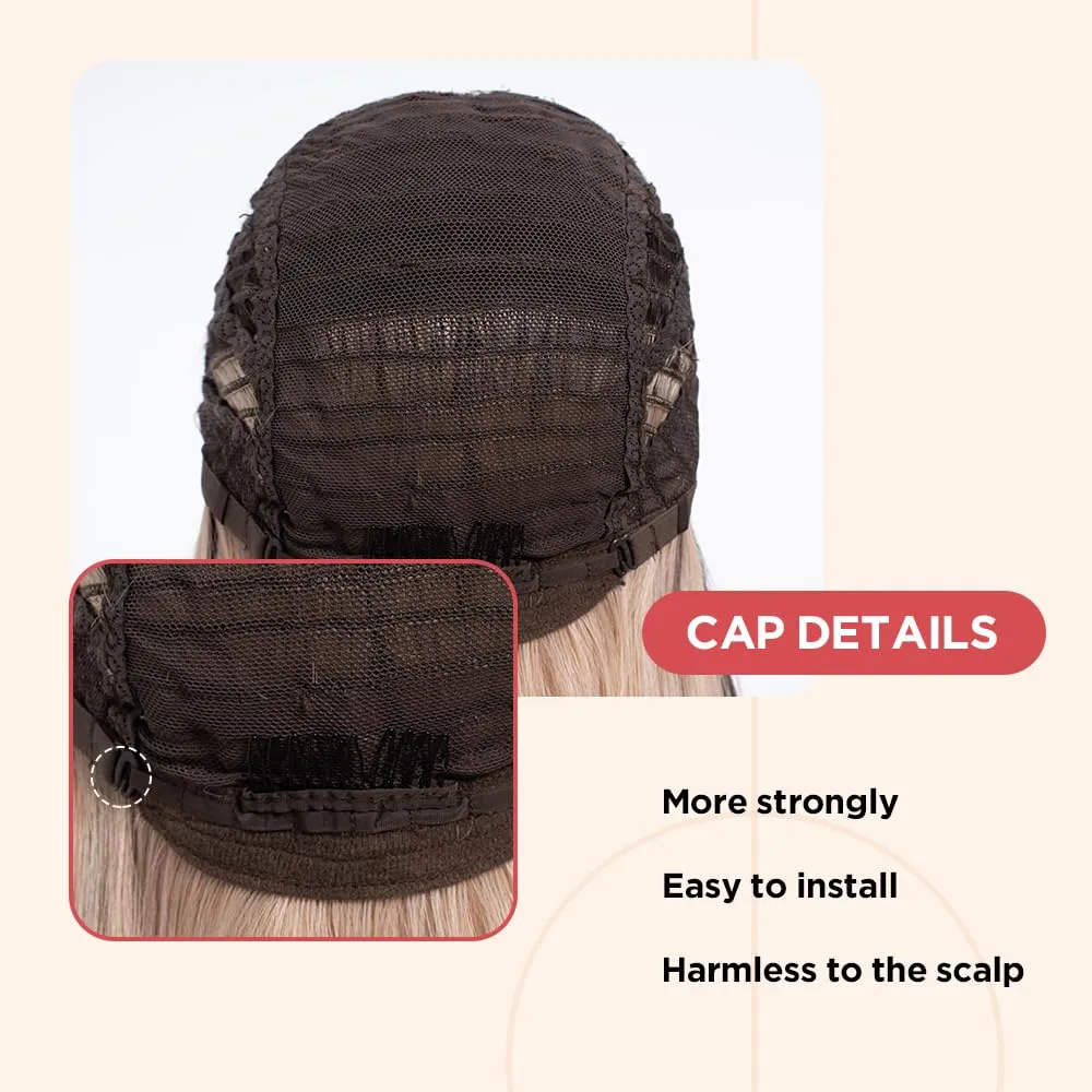 Long Straight Blonde Wigs for Women 26 Inch Synthetic Lace Front Wig for Black Women Heat Resistant Long Hair Wigs Natural Looking