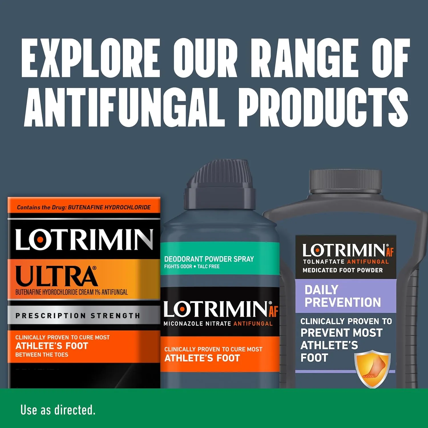 Lotrimin Athlete's Foot Deodorant Antifungal Powder Spray, Miconazole Nitrate 2%, Clinically Proven Effective Antifungal Treatment of Most AF, Jock Itch & Ringworm, 4.6 Ounce (Pack of 3)