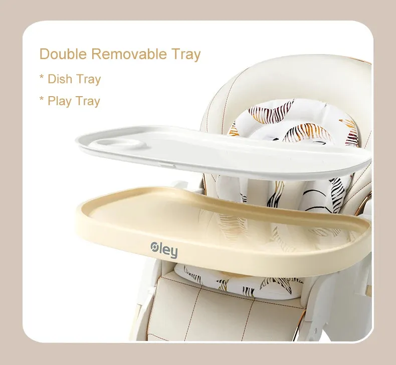 Luxury Baby Height Chair with Removable Seat and Tray (Adjustable Height)