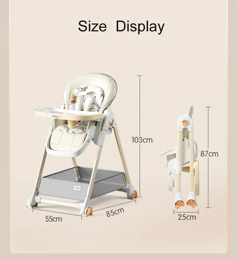 Luxury Baby Height Chair with Removable Seat and Tray (Adjustable Height)