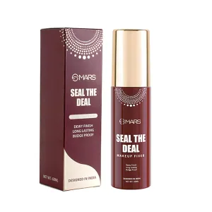 M-AaRS Seal the Deal Long-Lasting Makeup Fixer Spray with Hyaluronic Acid | Hydrating Dewy Base Setting Spray for Professional Face Makeup | Budge Proof | Non Sticky (60 ml)