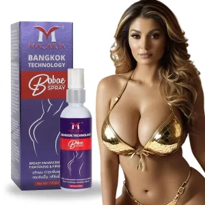 MACARIA Bobae Brazilian Natural Breast Spray Oil Plumping Breast Firming & Enlargement Cream Lifting Sagging Firming Massage Breast Cream