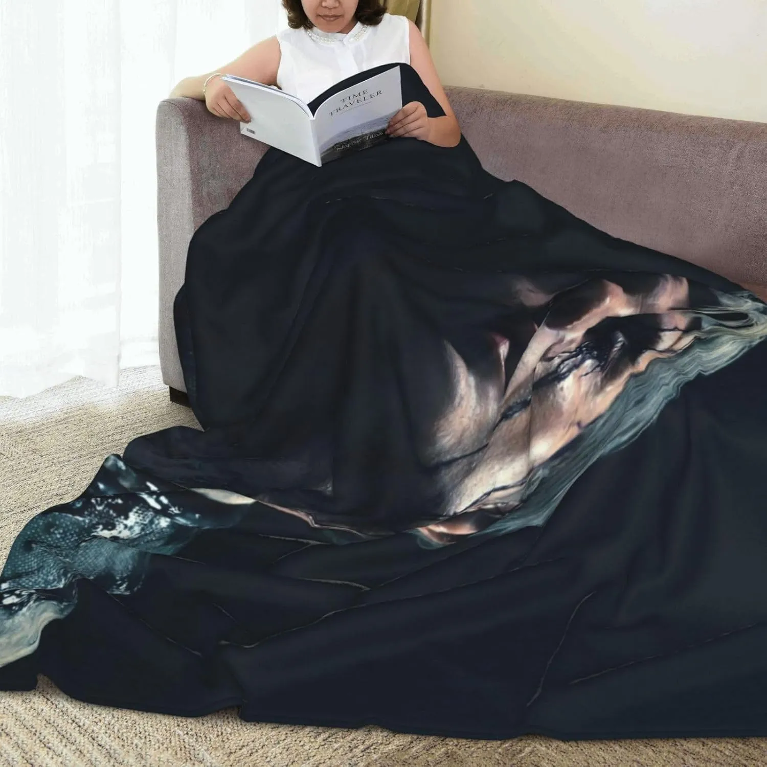 Mads Mikkelsen Blanket Flannel Fleece Printed Throw Blankets Ultra Soft Micro Warm Blanket for All Season Bedding Chair Sofa Couch Bed 50"x40"