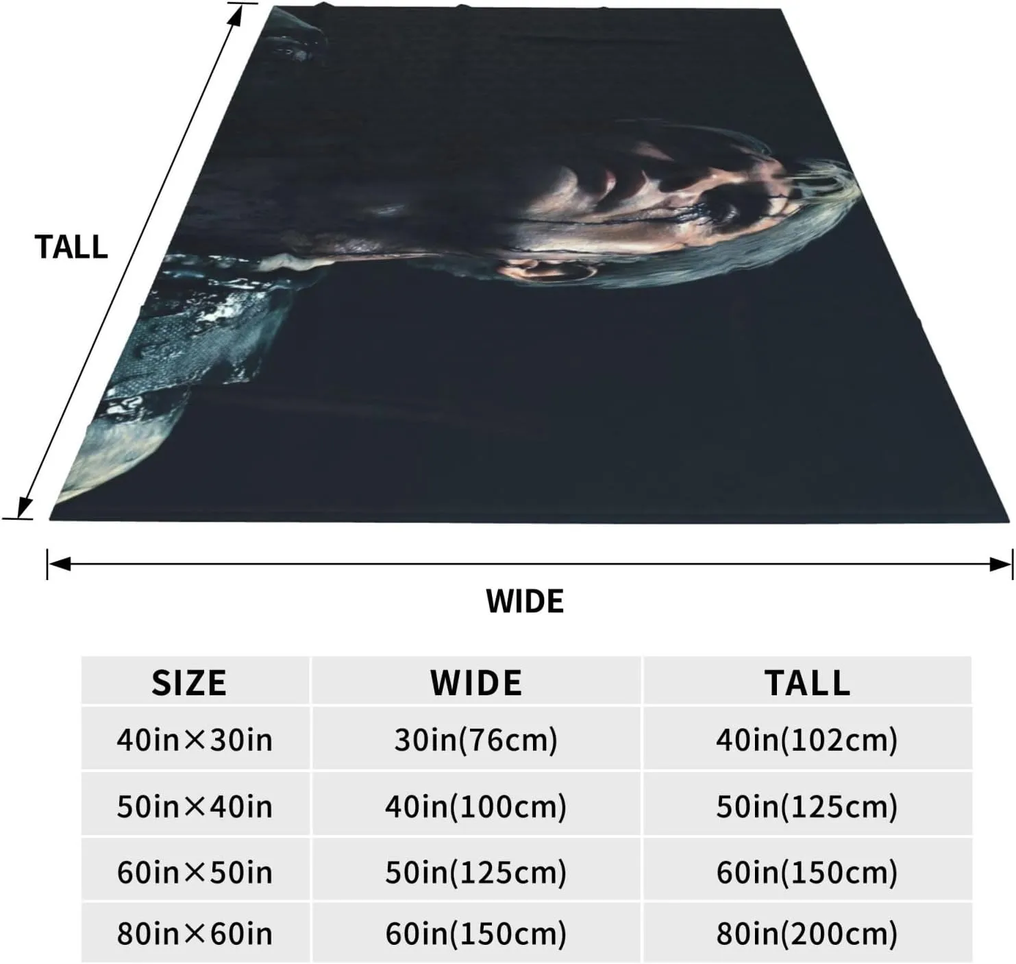 Mads Mikkelsen Blanket Flannel Fleece Printed Throw Blankets Ultra Soft Micro Warm Blanket for All Season Bedding Chair Sofa Couch Bed 50"x40"