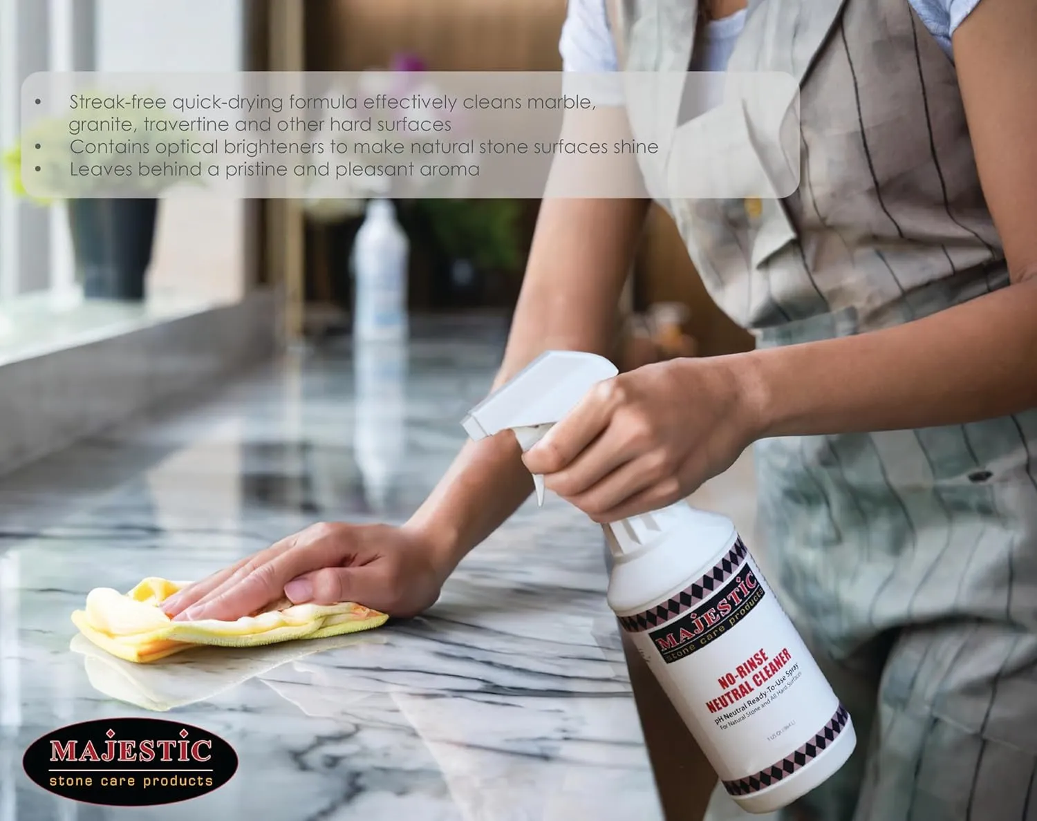 Majestic Stone Care Products Neutral Cleaner Ready-To-Use Spray Qt.