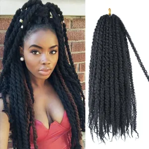 Marley Twist Braiding Hair 18 Inch Marley Hair 8 Packs Kinky Twist Hair Extensions for Afro Kinky Curly Braiding Soft and Natural Crochet Hair (18 Inch 8packs,#2)