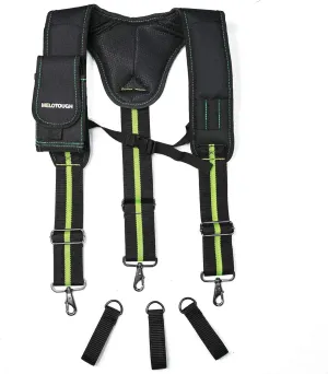 MELOTOUGH Tool Belt Suspenders for Work Belt Suspenders Heavy Duty Padded Suspenders for Electrician/Construction/Farmer