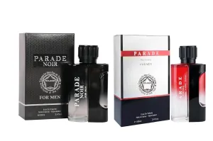 META-BOSEM 2Pc Set Cologne for Men (Parade Parade Noir) Classic Collection Bottles, Eau de Toilette Natural Spray - Woody Scent - Holiday Gift (Pack of 2) Each 3.4 Fl Oz, Total 6.7 Oz
