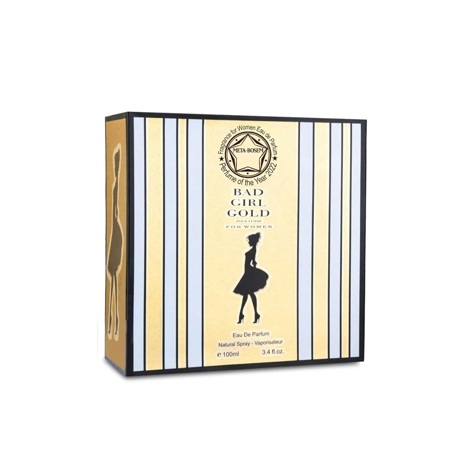 META-BOSEM D Girl Gold, Women Perfume Eau de Parfum Natural Spray Fragrance - Sweet Jasmine Notes - Sensuous Oriental Fragrance - Holiday Gift - a Classic Bottle, 3.4 Fluid Ounce/100Ml
