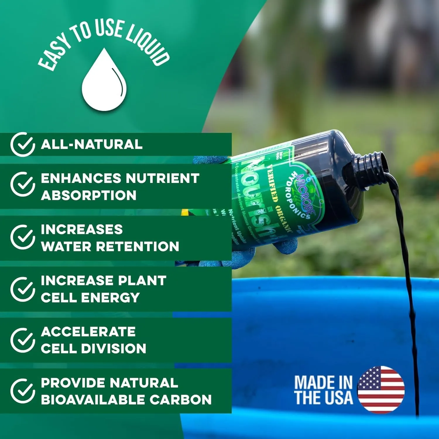 Microbe Life Hydroponics Starter Kit with 4-Ounce Sample Size Bottles of Photosynthesis Plus, Nourish-L, Vegetable and Fruit Plant Growth Yield Enhancer, Foliar Spray & Root Dip, and Terps Plus