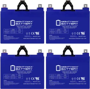 Mighty Max Battery 12V 35AH Gel NB Replacement Battery Compatible with ShopRider Folding Power Chair - 4 Pack