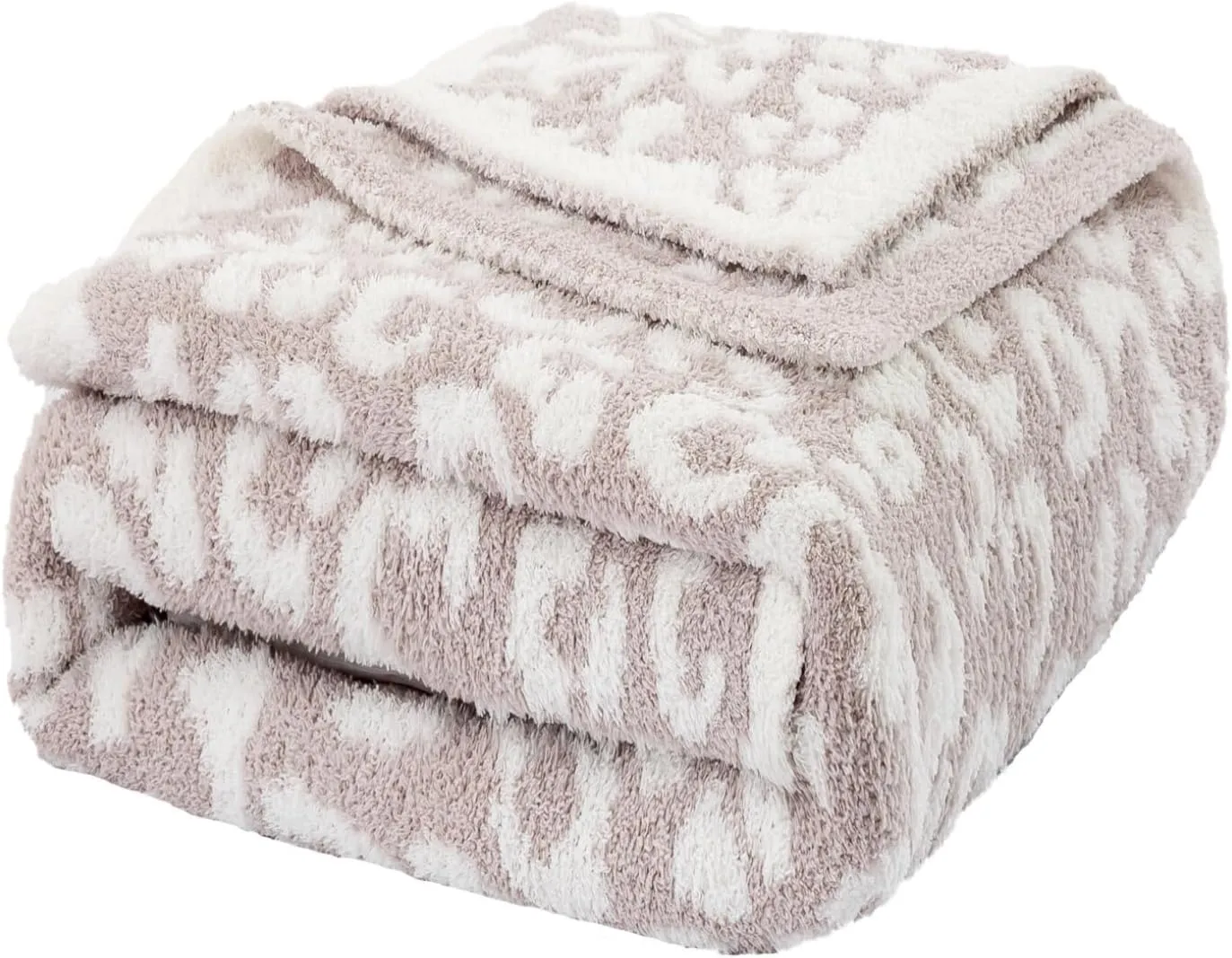 Mokoya Super Soft Blanket Leopard Print 50"x70", Lightweight Fluffy Throw Blanket for Couch, Cozy Blanket, Gifts for Women, Mom, Girls, Grey