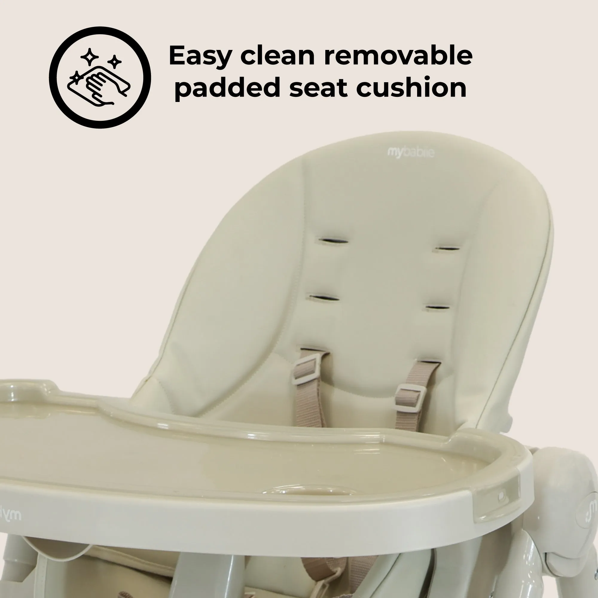 My Babiie MBHC9 Luxe Highchair - Oatmeal