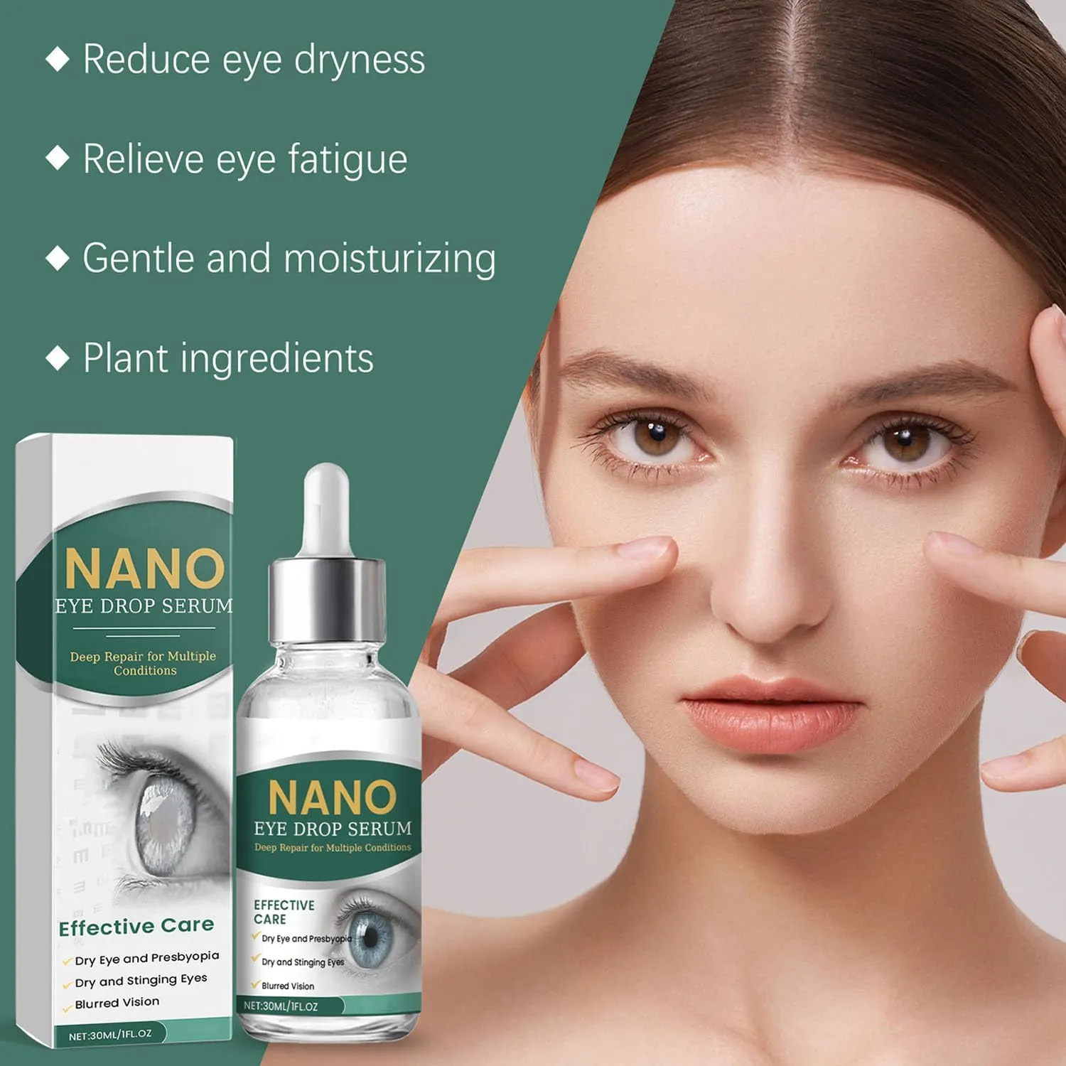 Nano Eye Drops Serum, Presbyopia Eye Drops, Lubricating Eyes Drop For Dry Eyes, Relieves Symptoms Of Presbyopia, Tired, Stressed & Tearyeyes (3)