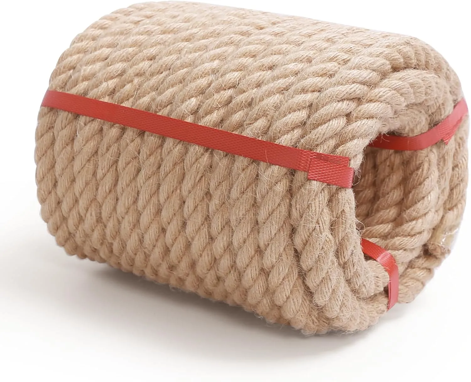 Natural Hemp Rope,3/4 Inch×50 Ft Jute Rope, Twisted Manila Rope, Twine String Indoor Outdoor DIY Thick Rope Home Decor Crafts for Bundling, Climbing, Hammock, Nautical, Tug of War